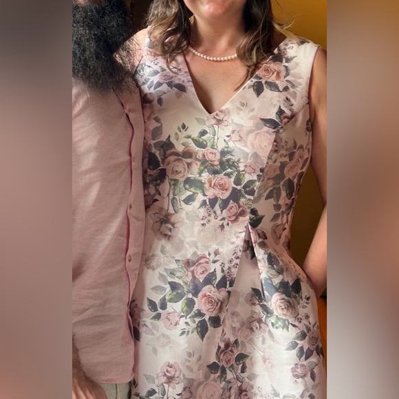 Chi Chi London mikado floral high low dress - Picture 7 of 11